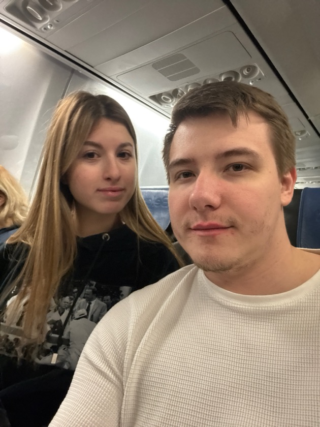 в самолёте